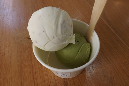 ホワイト・チョコレートと抹茶アイスクリーム